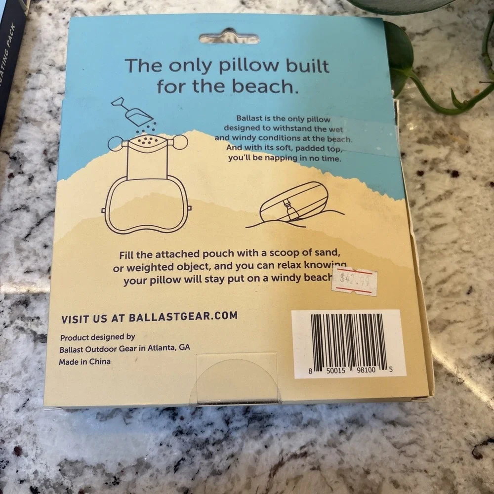 Ballast Beach Pillow + 2 Cooling Packs / Heating Packs summer camping beach‎ fun